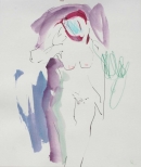 Tinte-aquarell-kohle 25,5 x 25,5 cm 2006